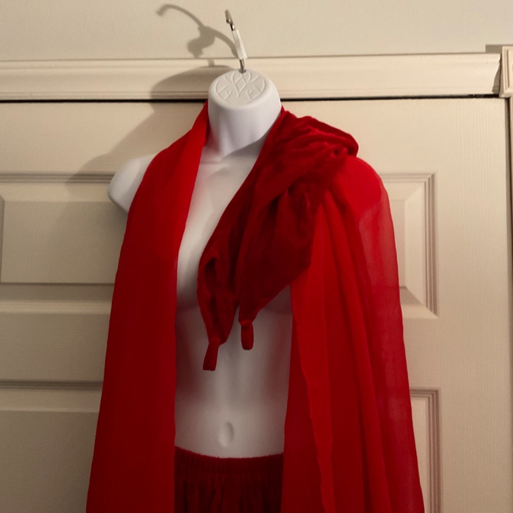 Bellydance costume red 3 pieces